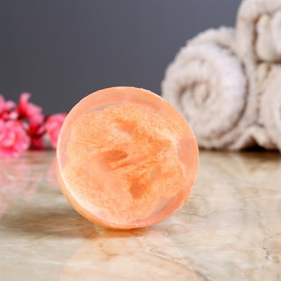 Мыло с мочалкой из люфы "Малина", "Добропаровъ", 100 гр - фото 2063126