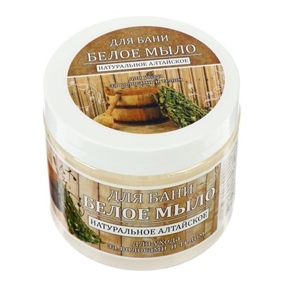 Мыло для душа Day Spa для бани белое натуральное Алтайское 500 мл - фото 2063356