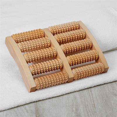 Массажёр «Счёты», деревянный, 5 рядов, большой - фото 2063414