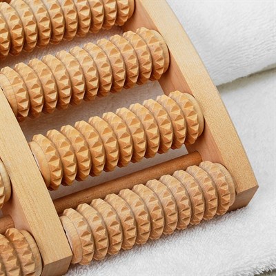Массажёр «Счёты», деревянный, 5 рядов, большой - фото 2063415