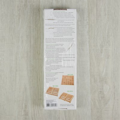 Массажёр-лента деревянный, роликовый, 10 звеньев - фото 2063456