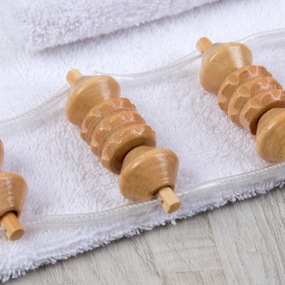 Массажёр-лента, 11 звеньев, деревянный - фото 2063468