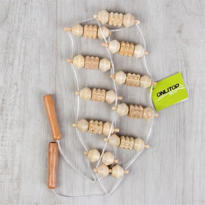 Массажёр-лента, 11 звеньев, деревянный - фото 2063469