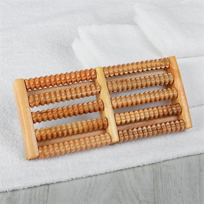 Массажёр «Барабаны», 5 рядов, деревянный - фото 2063493