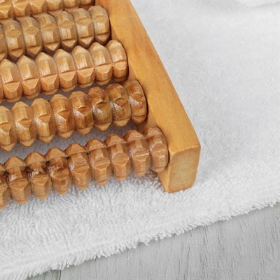 Массажёр «Барабаны», 5 рядов, деревянный - фото 2063494