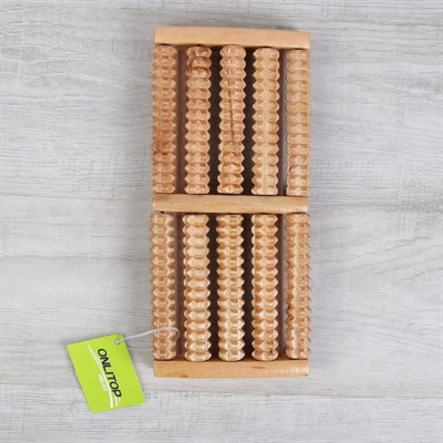 Массажёр «Барабаны», 5 рядов, деревянный - фото 2063495