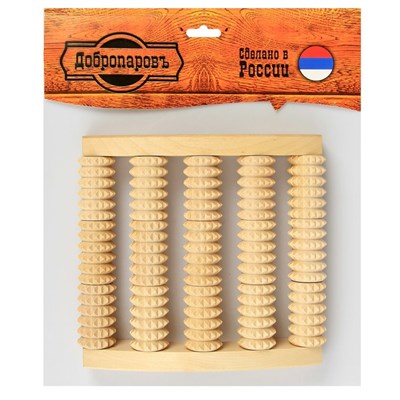 Массажер банный для ног "Добропаровъ" роликовый, комбинированный, средний - фото 2063594