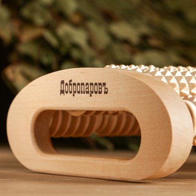 Массажер банный для спины "Добропаровъ" роликовый, комбинированный - фото 2063597