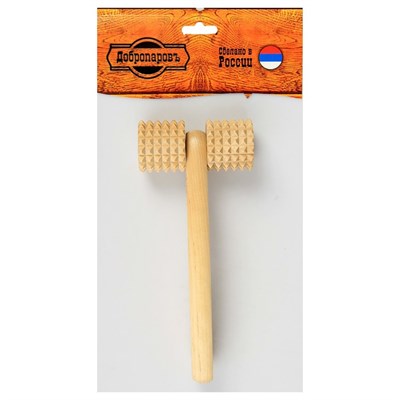 Массажёр банный "Добропаровъ" зубчатый, с ручкой - фото 2063611