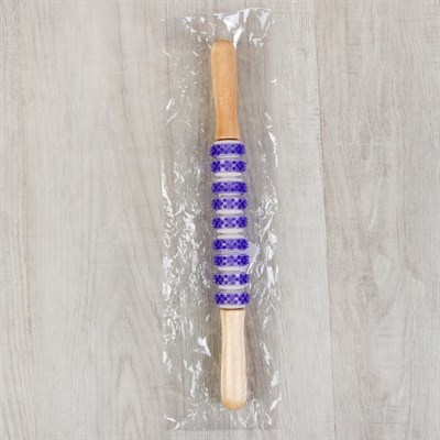 Массажёр для спины «Скалка», 9 колёс с шипами, цвет МИКС - фото 2063651