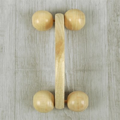 Массажёр «Релакс», с ручкой, 4 шара, деревянный - фото 2063700