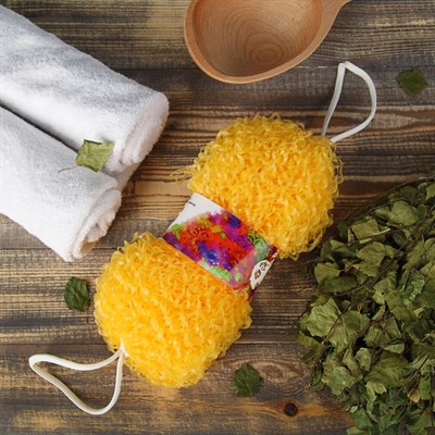 Мочалка банная  "Бублик" большая - фото 2063841