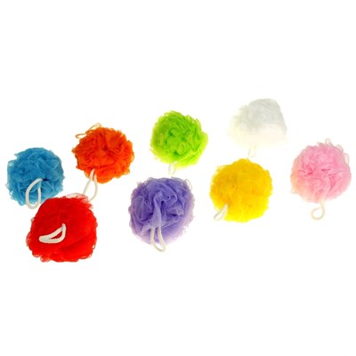 Мочалка для тела, 90 г, d=9 см, цвета МИКС - фото 2063852