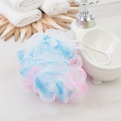 Мочалка для тела двухцветная, цвета МИКС - фото 2063862