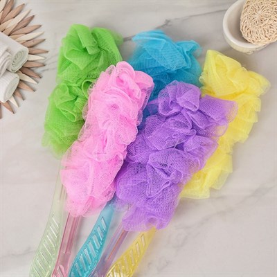 Мочалка на ручке, цвет МИКС - фото 2063868