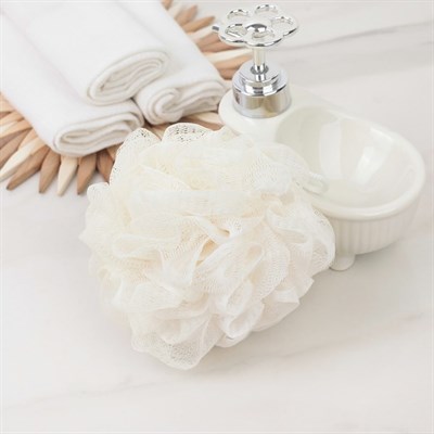 Мочалка для тела, 50 г, d=9 см, цвета МИКС - фото 2063894