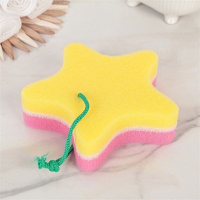 Губка банная "Звездочка", цвет МИКС - фото 2063910