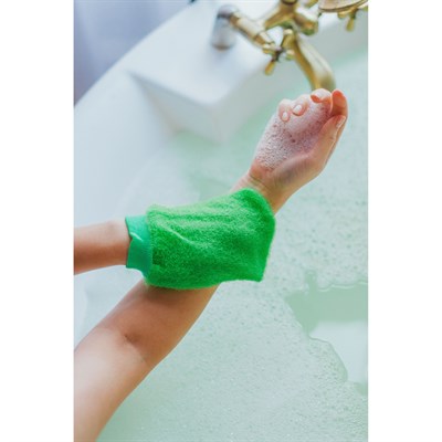 Мочалка-варежка массажная, жесткая, однотонная, цвет МИКС - фото 2063920
