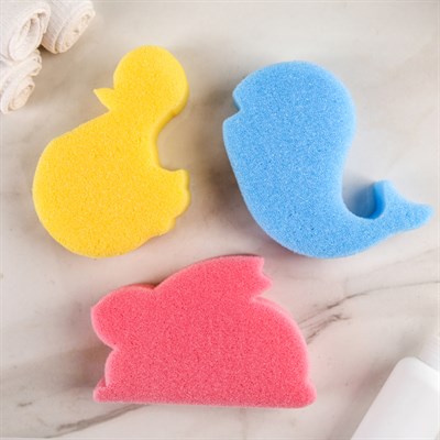 Губка детская "Игрушка", дизайн и цвет МИКС - фото 2063961