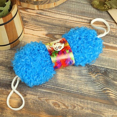 Мочалка банная " Бублик" малая, цвет микс - фото 2063975