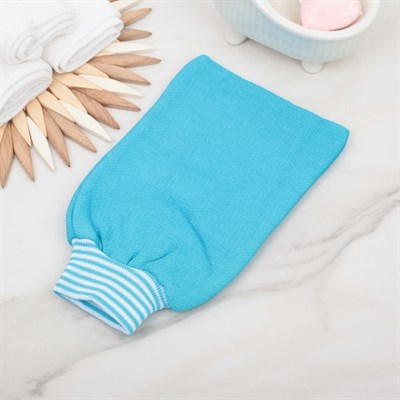 Мочалка-варежка массажная, хлопок, цвет МИКС - фото 2064005