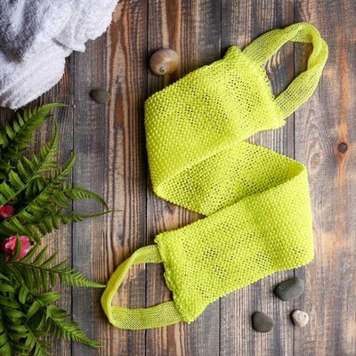 Мочалка банная вязаная "Супердлинная",70х11см, цвет микс - фото 2064026