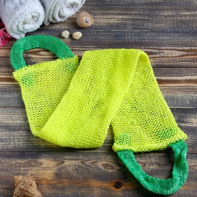 Мочалка банная вязаная "Супердлинная",70х11см, цвет микс - фото 2064027