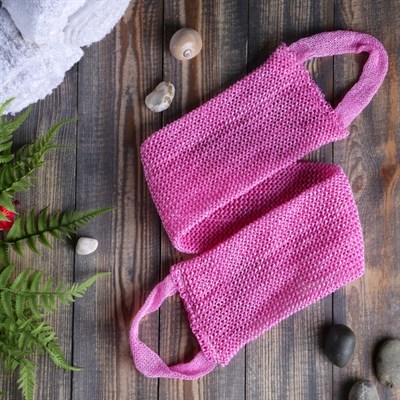 Мочалка банная вязаная "Супердлинная",70х11см, цвет микс - фото 2064029