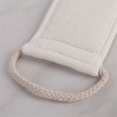 Мочалка-лента массажная 35×12 см, цвет белый - фото 2064035