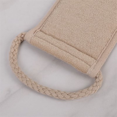 Мочалка-лента массажная 35×12 см, цвет бежевый - фото 2064040