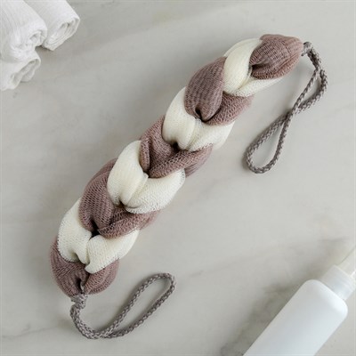 Мочалка для тела косичка 70 гр. цвет МИКС - фото 2064061