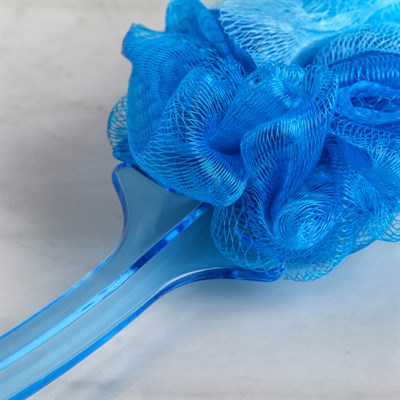 Мочалка на ручке двухцветная 30 г, цвет МИКС - фото 2064091