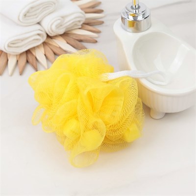 Мочалка для тела с поролоном, 30 г, цвета МИКС - фото 2064122