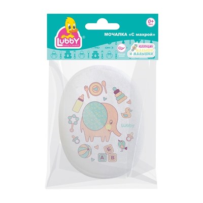 Мочалка «С махрой», от 0 месяцев, цвета МИКС - фото 2064145