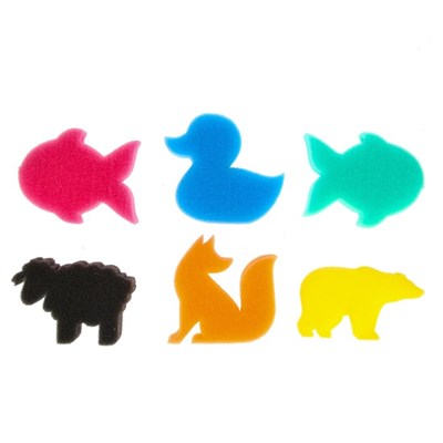 Купалки-мочалки «Фигурки», набор 6 шт., МИКС - фото 2064157