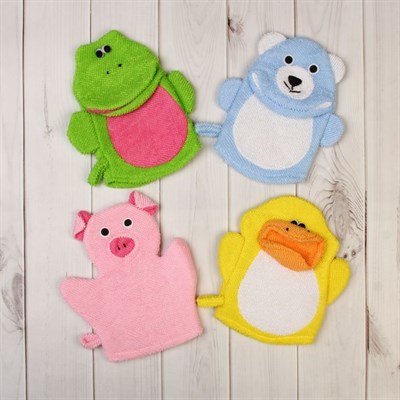 Мочалка-рукавичка, цвет МИКС - фото 2064171