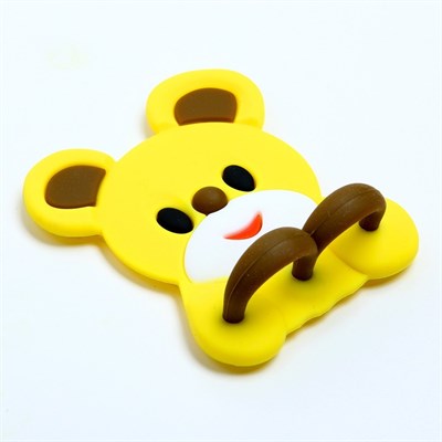 Мочалка детская для купания силиконовая «Собачка», от 6 мес., цвета МИКС - фото 2064196