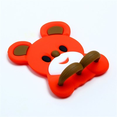 Мочалка детская для купания силиконовая «Собачка», от 6 мес., цвета МИКС - фото 2064197