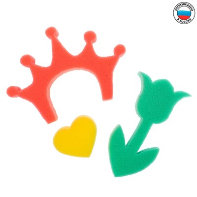Развивающие детские губки/игрушки «Принцесса», набор 3 шт., МИКС - фото 2064260
