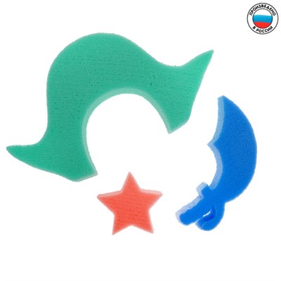 Развивающие детские губки/игрушки «Пират», набор 3 шт., МИКС - фото 2064270