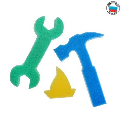 Развивающие детские губки/игрушки «Самоделкин», набор 3 шт., МИКС - фото 2064276