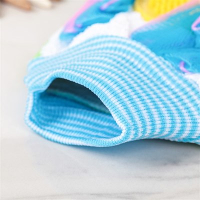 Мочалка-варежка массажная, 2-х стороняя 21х14 см, цвет МИКС - фото 2064430