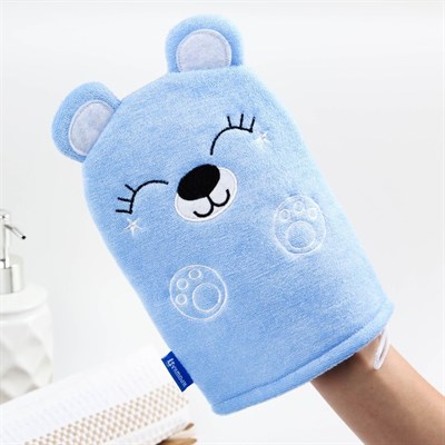 Набор для купания «Мишутка», 2 предмета: мочалка + игрушка - фото 2064442