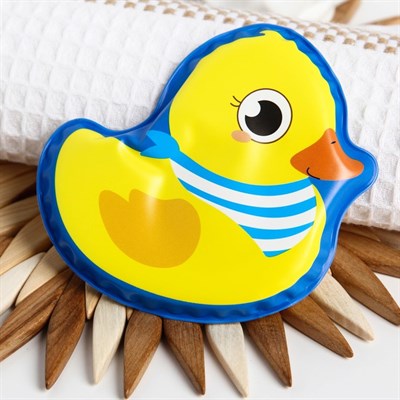 Набор для купания «Утёнок», 2 предмета: мочалка + игрушка - фото 2064448