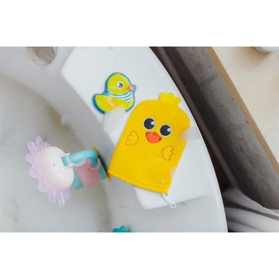 Набор для купания «Утёнок», 2 предмета: мочалка + игрушка - фото 2064452