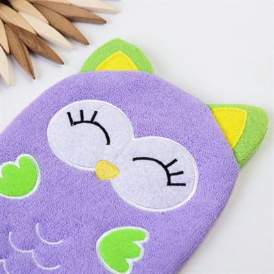 Игрушка-мочалка для купания  "Совёнок" из махры - фото 2064508