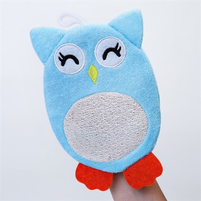 Махровая мочалка-рукавичка Baby Owl - фото 2064527