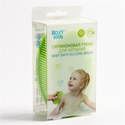 Губка для тела силиконовая, овальная, цвет салатовый - фото 2064538