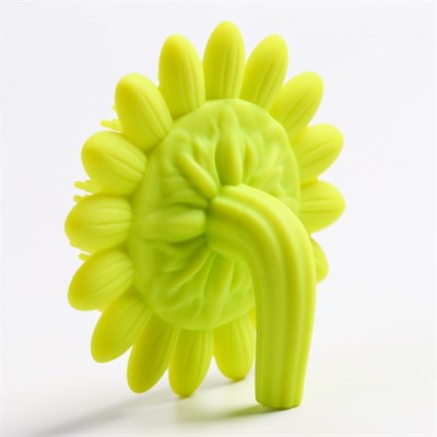 Губка для тела силиконовая "Подсолнух", цвет салатовый - фото 2064541