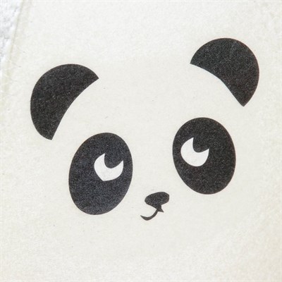 Набор для бани детский "Панда" в косметичке: шапка с принтом, мочалка - фото 2064595